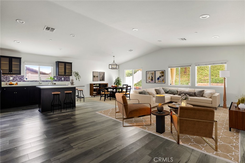 33101 Big Range Drive Winchester, CA 92596 - Photo 14 of 40 Virtually Staged - Great room and kitchen