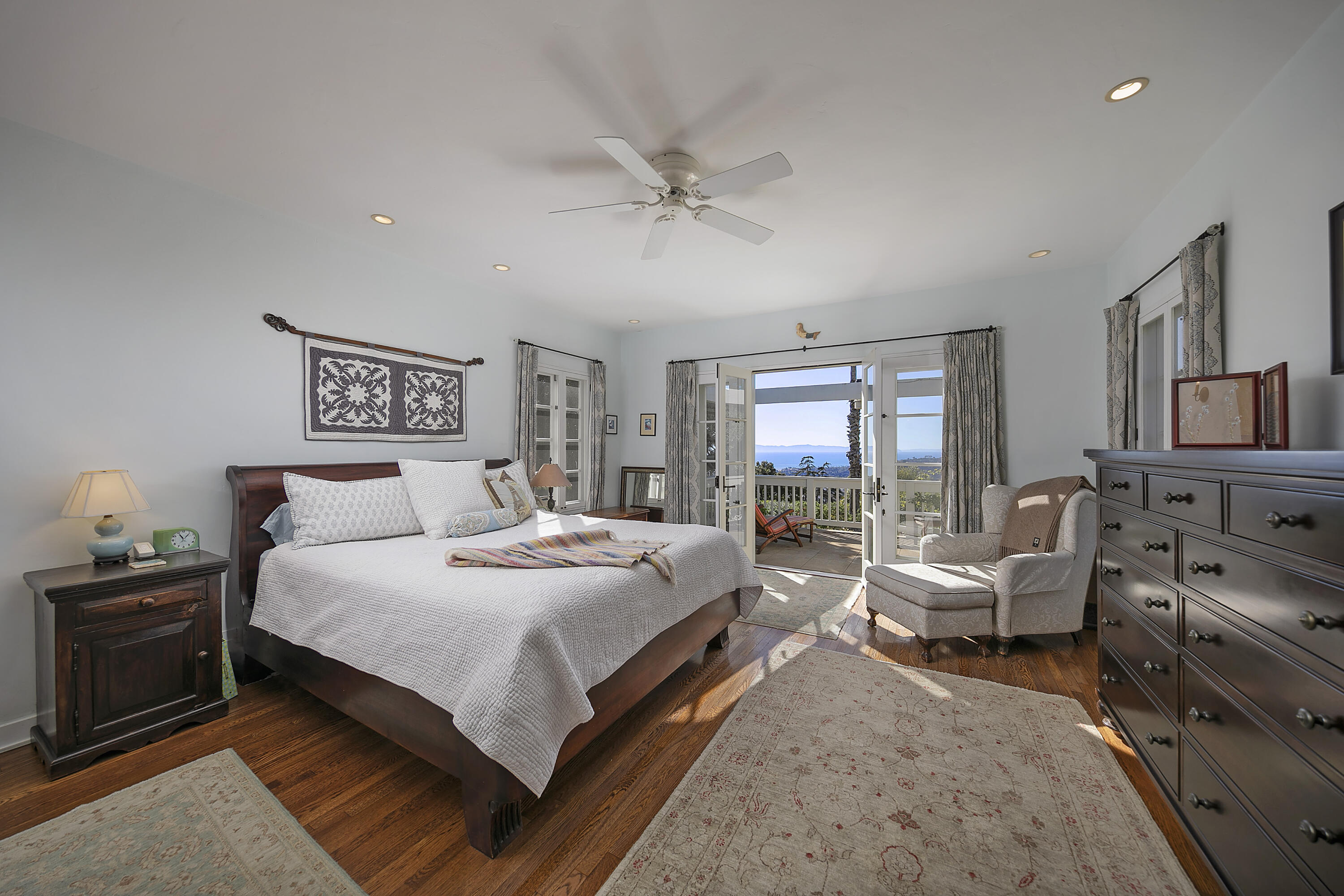 1138 Mission Ridge Road Santa Barbara, CA 93103 - Photo 34 of 54 a bedroom with a bed and large window