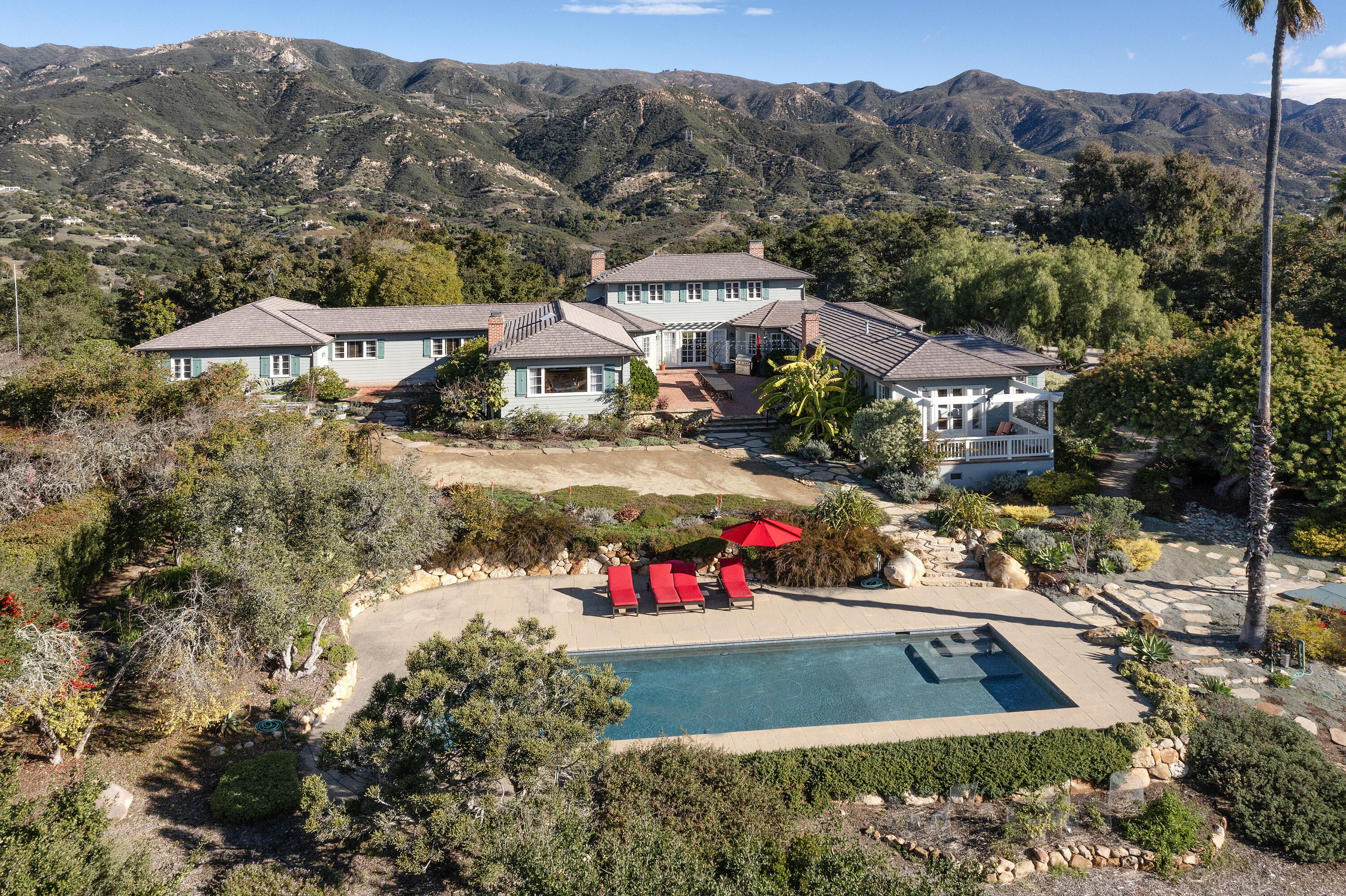 1138 Mission Ridge Road Santa Barbara, CA 93103 - Photo 5 of 54 a view of a town with barn and large trees