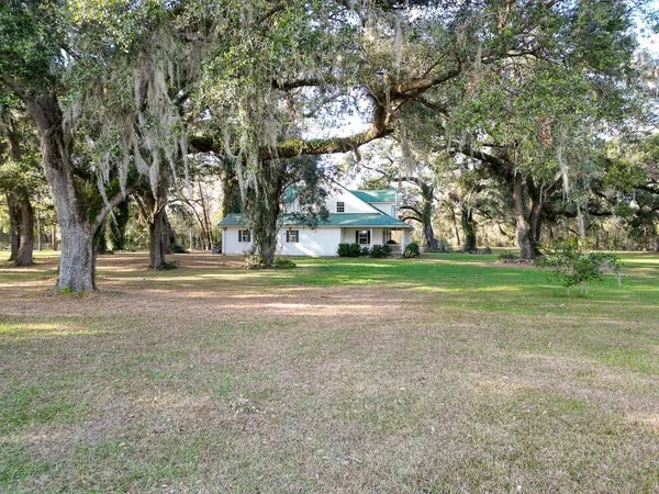 a view of a lake with a outdoor space