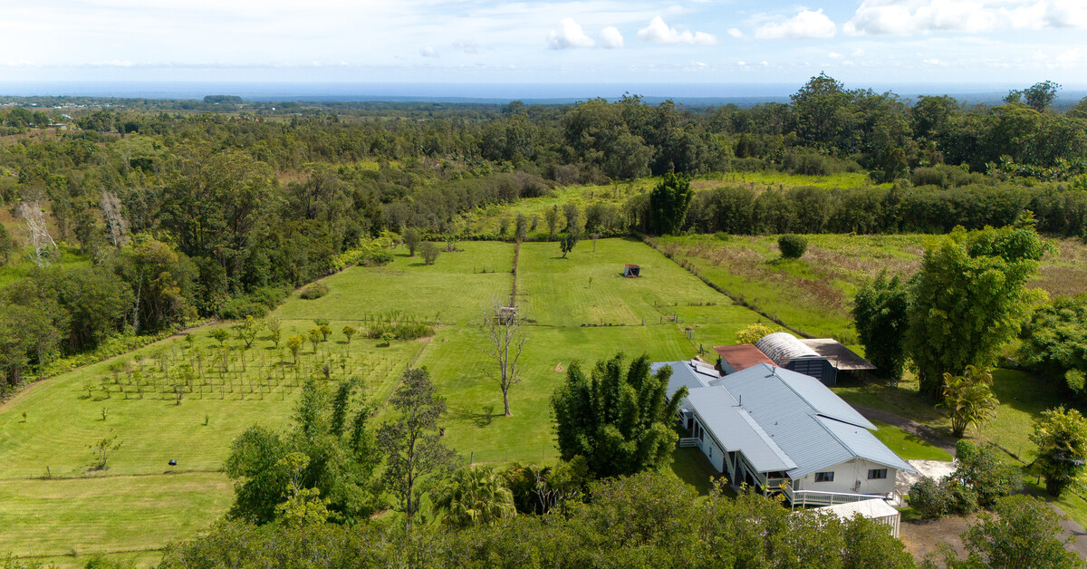18-4050 North Oshiro Road Mountain View, HI 96771 - Photo 25 of 30 an aerial view of residential houses with outdoor space and trees