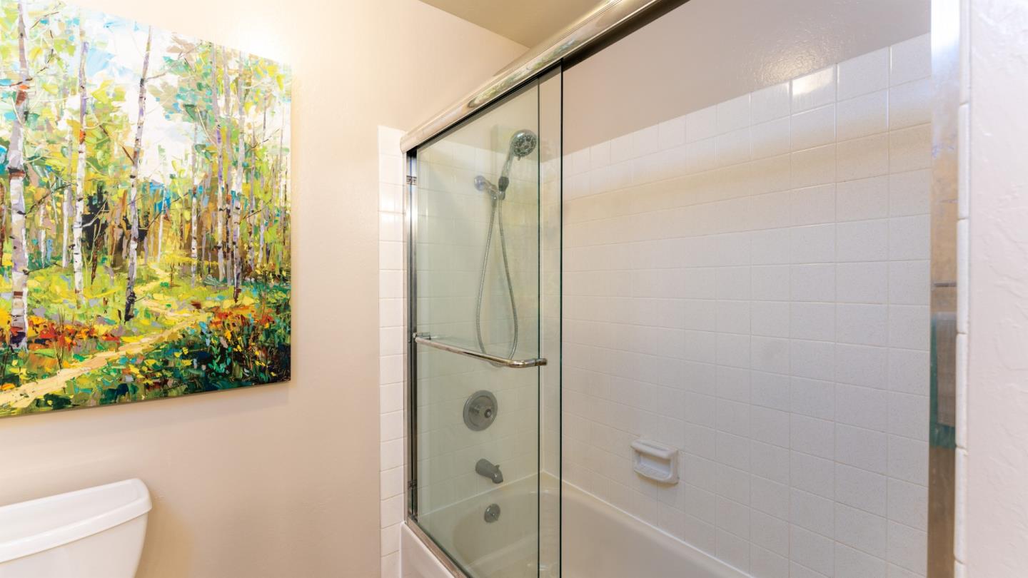 220 Central Avenue Mountain View, CA 94043 - Photo 9 of 22 a bathroom with a shower and a toilet