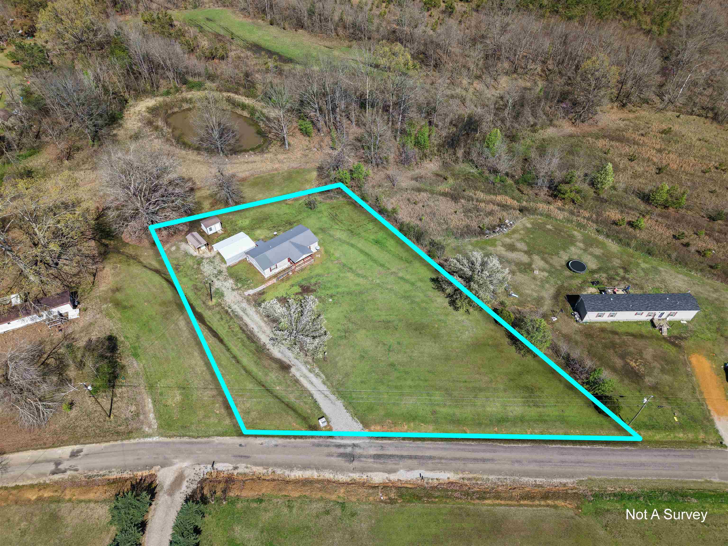 1788 Nichols Road Guys, TN 38339 - Photo 2 of 21 Overview of rural landscape featuring property parcel outlined