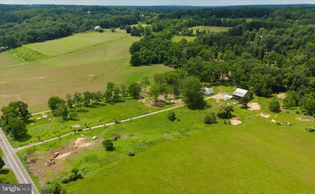 a view of a lake with a houses