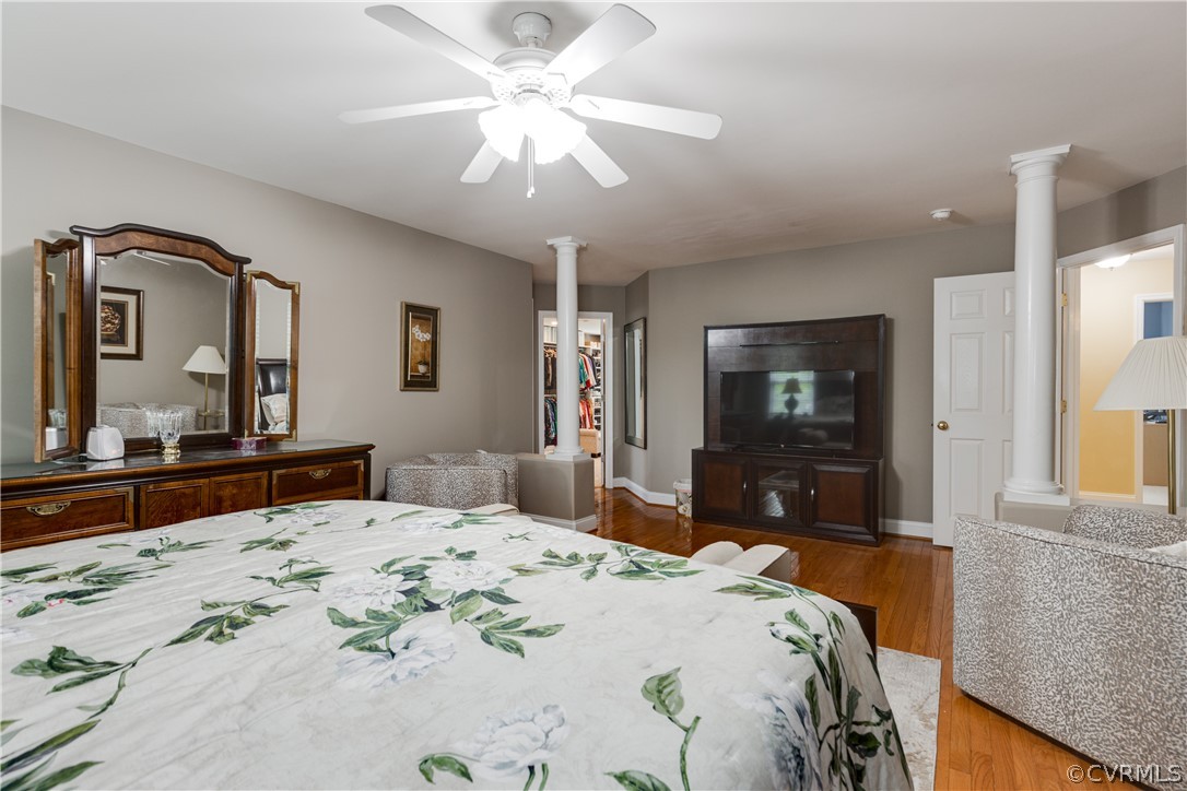 5924 Springmount Road Chesterfield, VA 23832 - Photo 27 of 49 a bedroom with a bed a large mirror and a flat tv screen on dresser