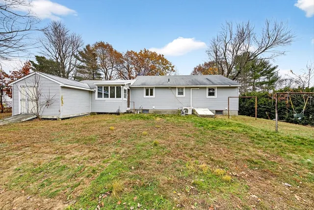 a house view with a garden space