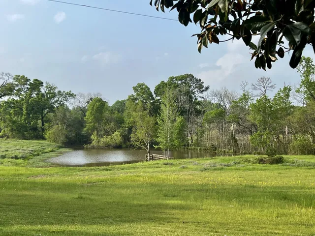 a view of a fountain in front of a house