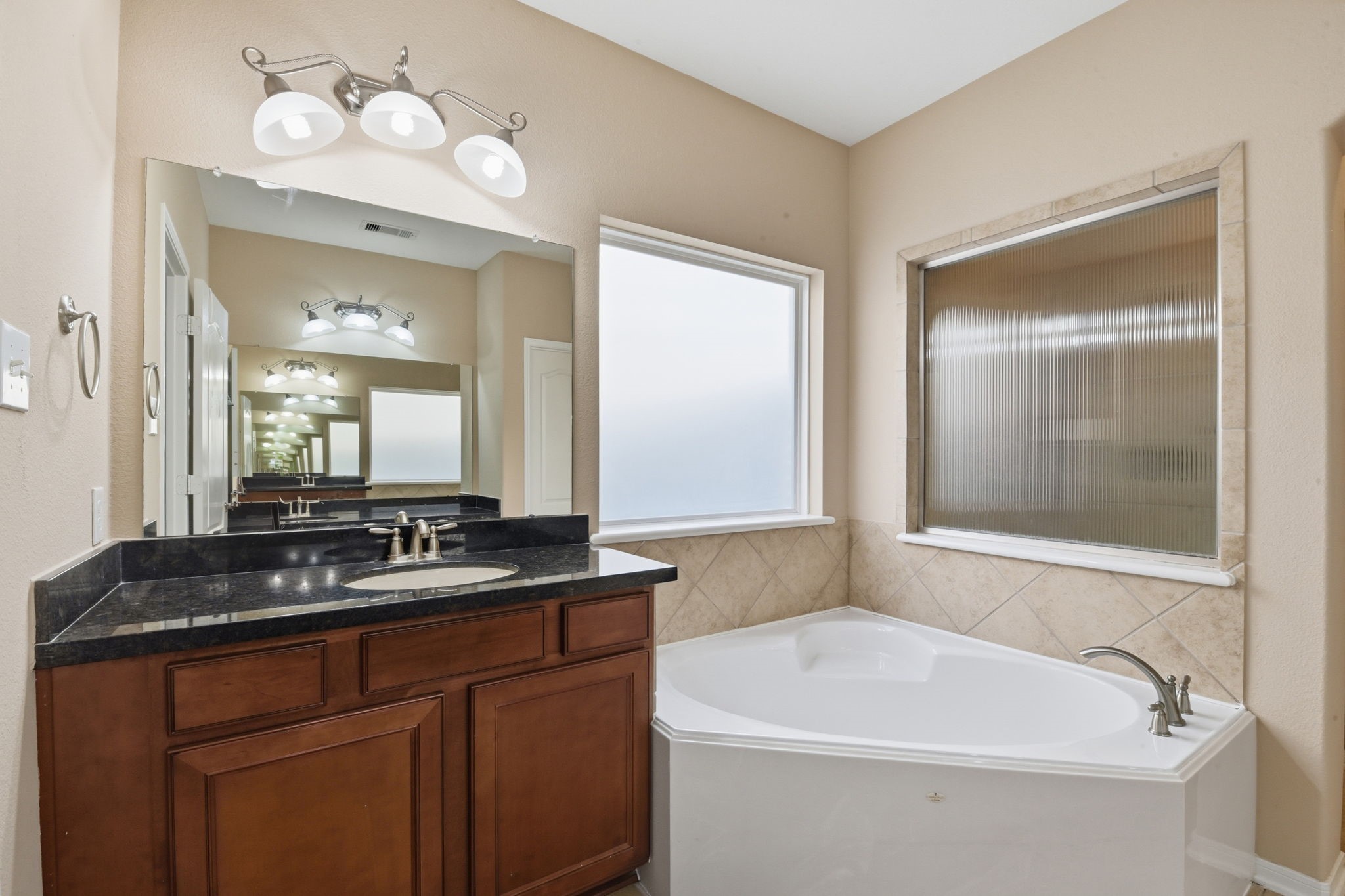 29019 Comal Karst Drive Spring, TX 77386 - Photo 28 of 50 a bathroom with a bathtub sink and mirror