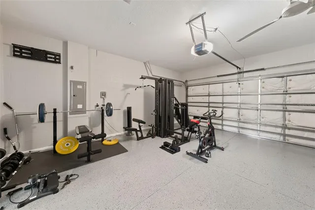 a view of a hallway with windows