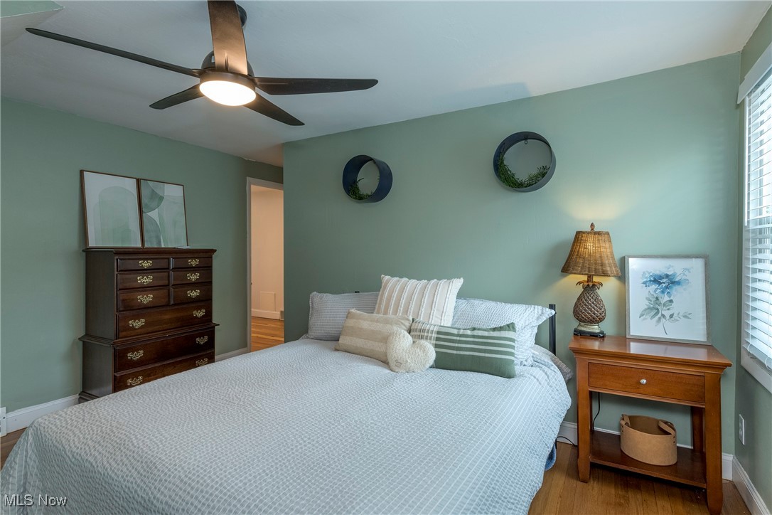 33716 Baldwin Road Solon, OH 44139 - Photo 24 of 40 Bedroom featuring ceiling fan and light hardwood / wood-style floors