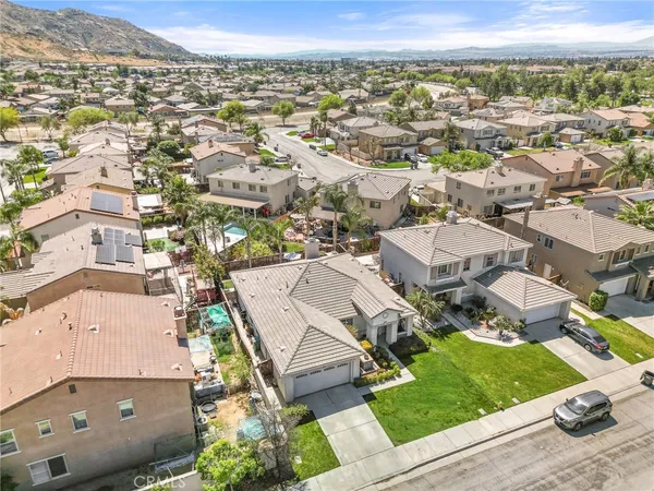 an aerial view of multiple house