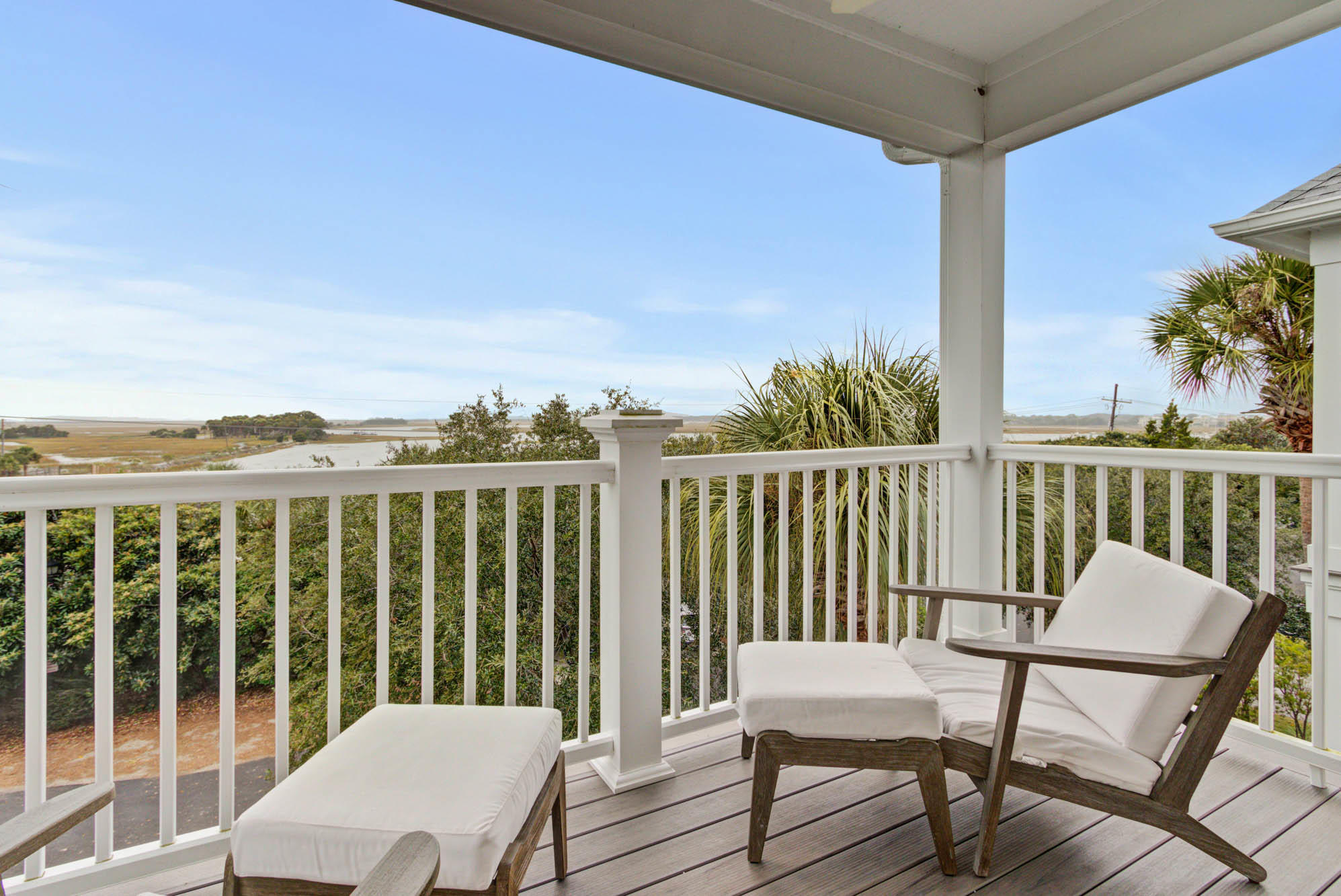 2240 Folly Road Folly Beach, SC 29412 - Photo 30 of 37 Balcony shared by bedrooms 2 & 3