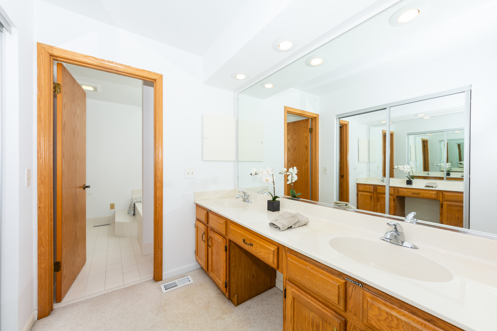 4510 Deer Trail Northbrook, IL 60062 - Photo 28 of 44 a bathroom with a double vanity sink mirror and double