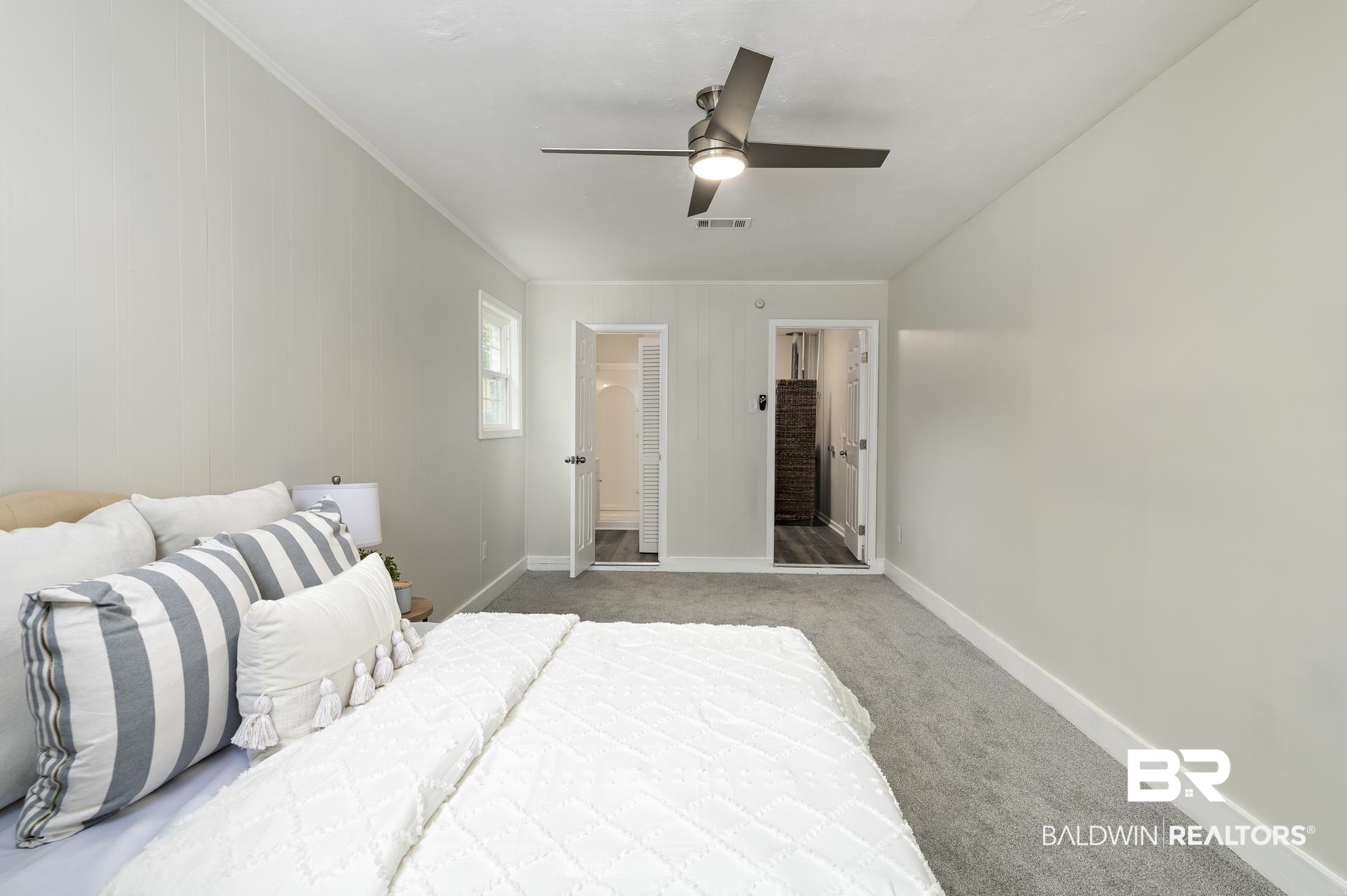 5922 Sunnyside Drive Mobile, AL 36619 - Photo 22 of 51 Carpeted bedroom featuring a ceiling fan and baseboards