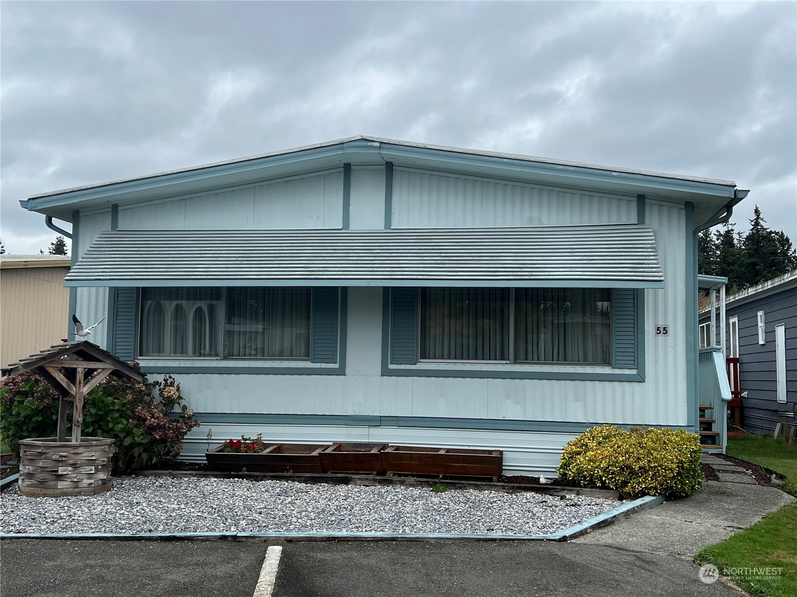 a front view of a house