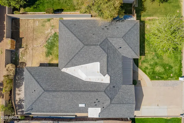 a house view with a garden space