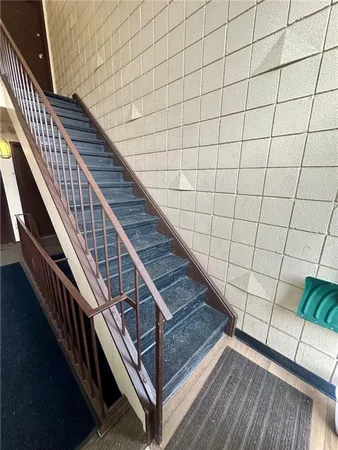 a view of wooden balcony