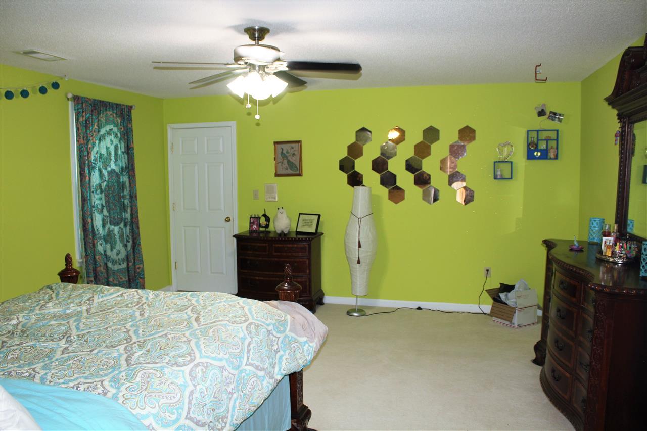 355 Forest Hill-Irene Road Memphis, TN 38018 - Photo 22 of 25 a bedroom with a bed and a chandelier