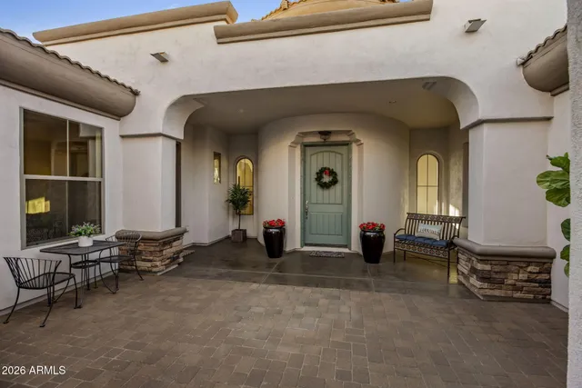 a view of front door of house