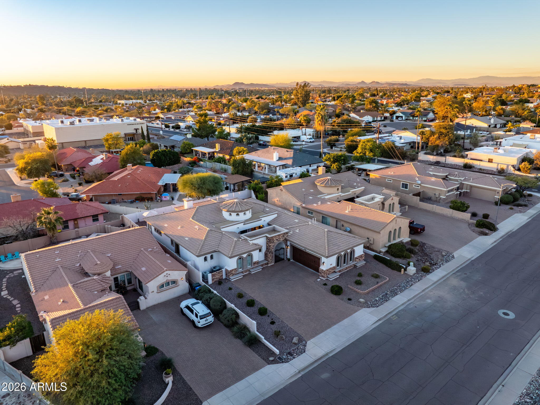 14112 North 12th Street Phoenix, AZ 85022 - Photo 41 of 46 an aerial view of a city with streets and houses