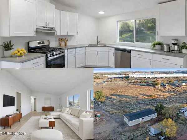 a kitchen with stainless steel appliances granite countertop a stove top oven a sink a counter space and cabinets