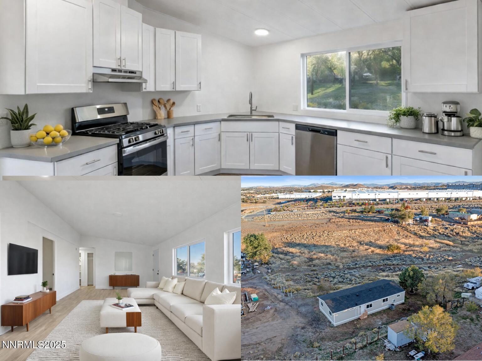 a kitchen with stainless steel appliances granite countertop a stove top oven a sink a counter space and cabinets