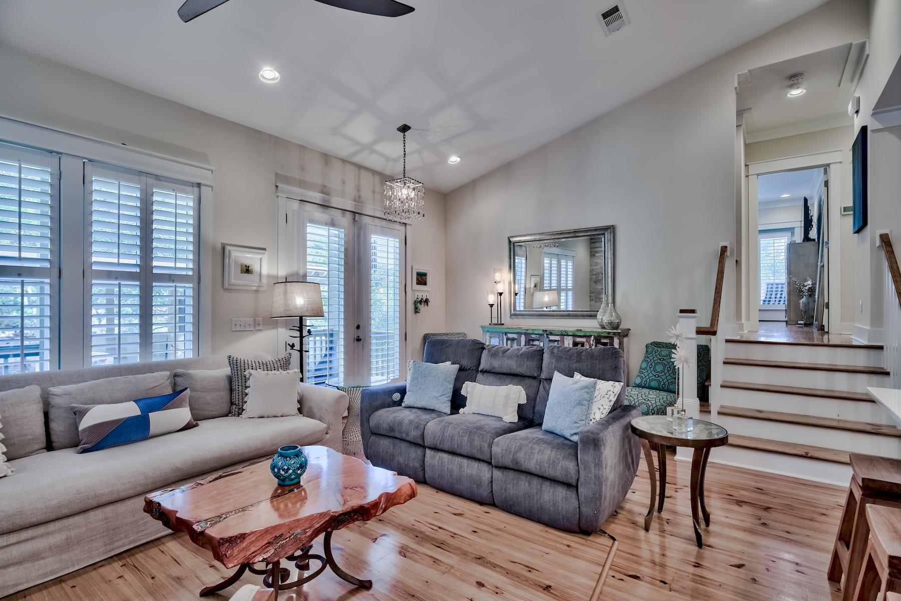 25 South Summit Drive Santa Rosa Beach, FL 32459 - Photo 9 of 46 a living room with furniture and wooden floor