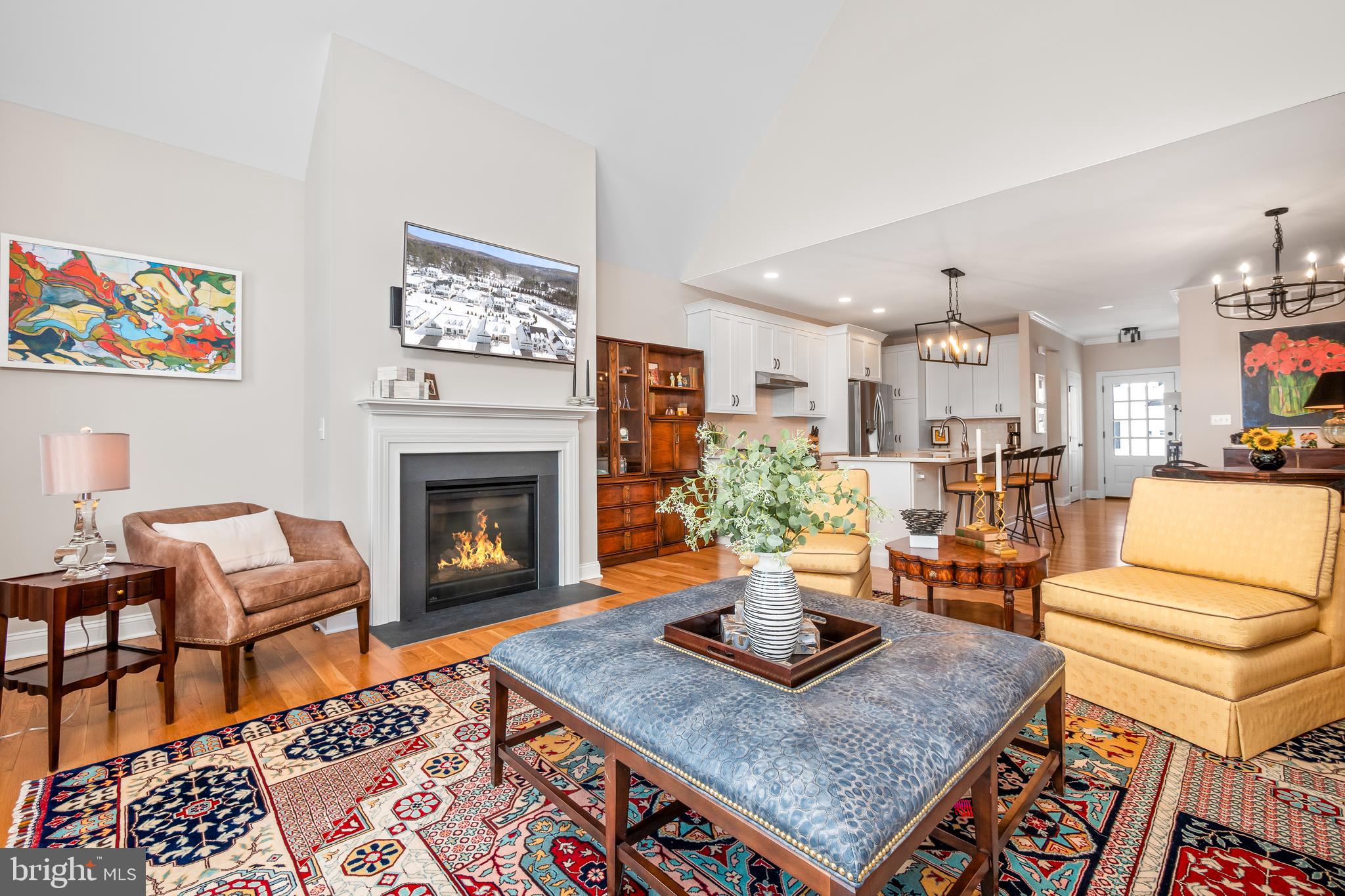 4459 Old Saucon Road Bethlehem, PA 18015 - Photo 11 of 39 a living room with furniture and a fireplace