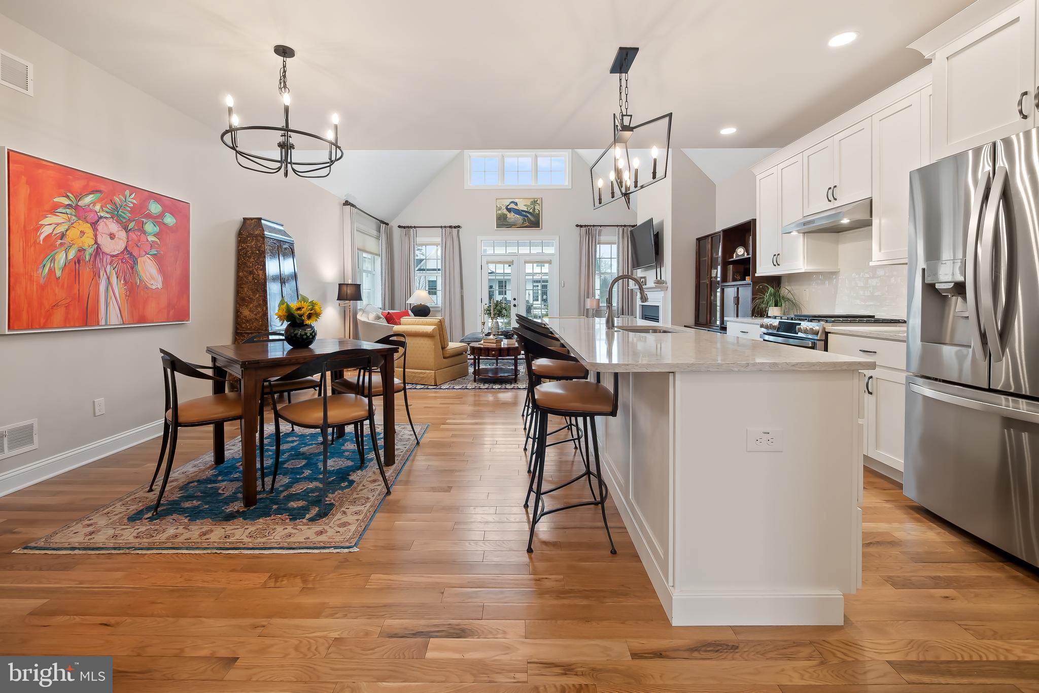 4459 Old Saucon Road Bethlehem, PA 18015 - Photo 7 of 39 a view of a dining room with furniture wooden floor and chandelier