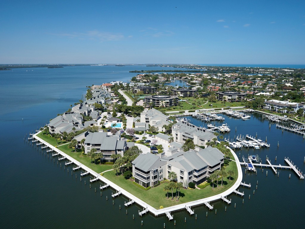 1875 Bay Road, Unit 215H Vero Beach, FL 32963 - Photo 31 of 36 an aerial view of a house with a ocean view