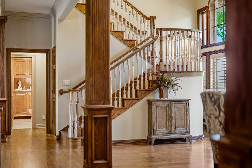 2409 West Commerce Street San Saba, TX 76877 - Photo 29 of 96 a view of entryway and hall with wooden floor
