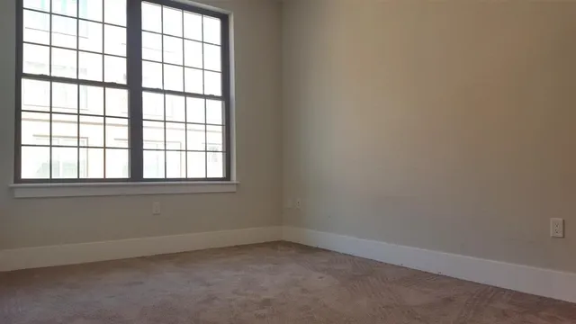 an empty room with a window