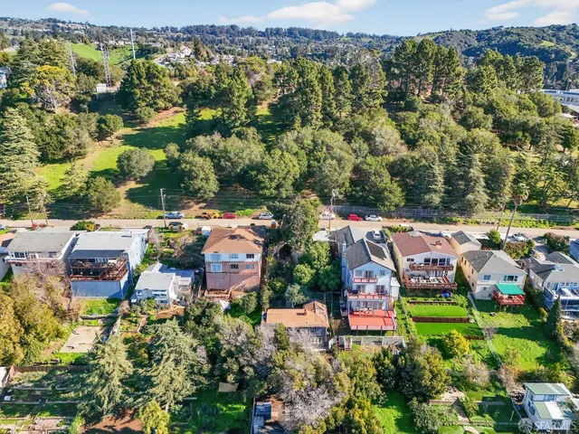 an aerial view of multiple house