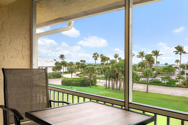 a view of a city from a balcony