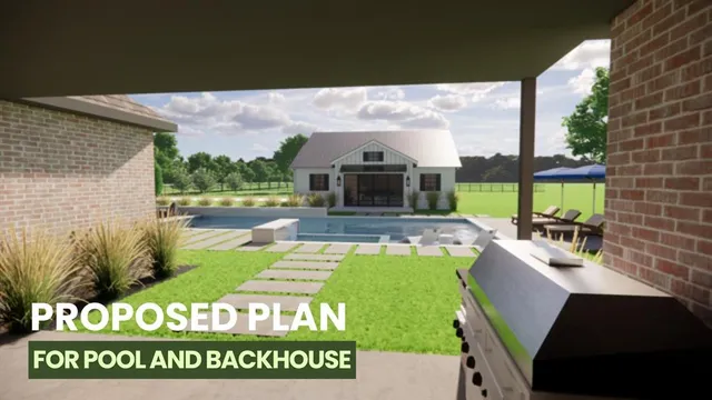 a view of swimming pool with an outdoor seating