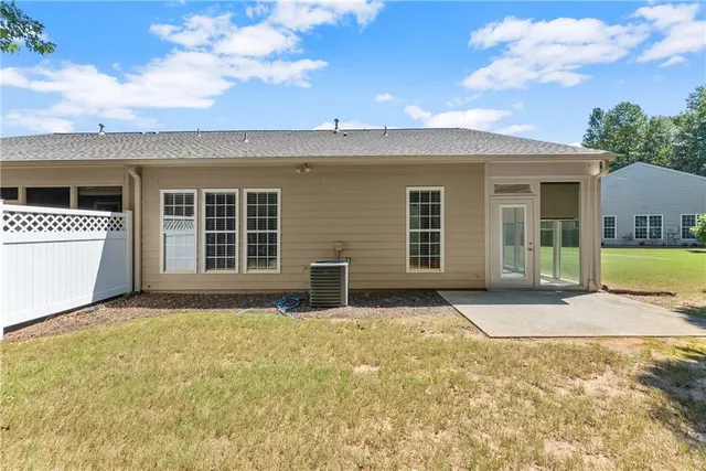front view of a house with a outdoor space