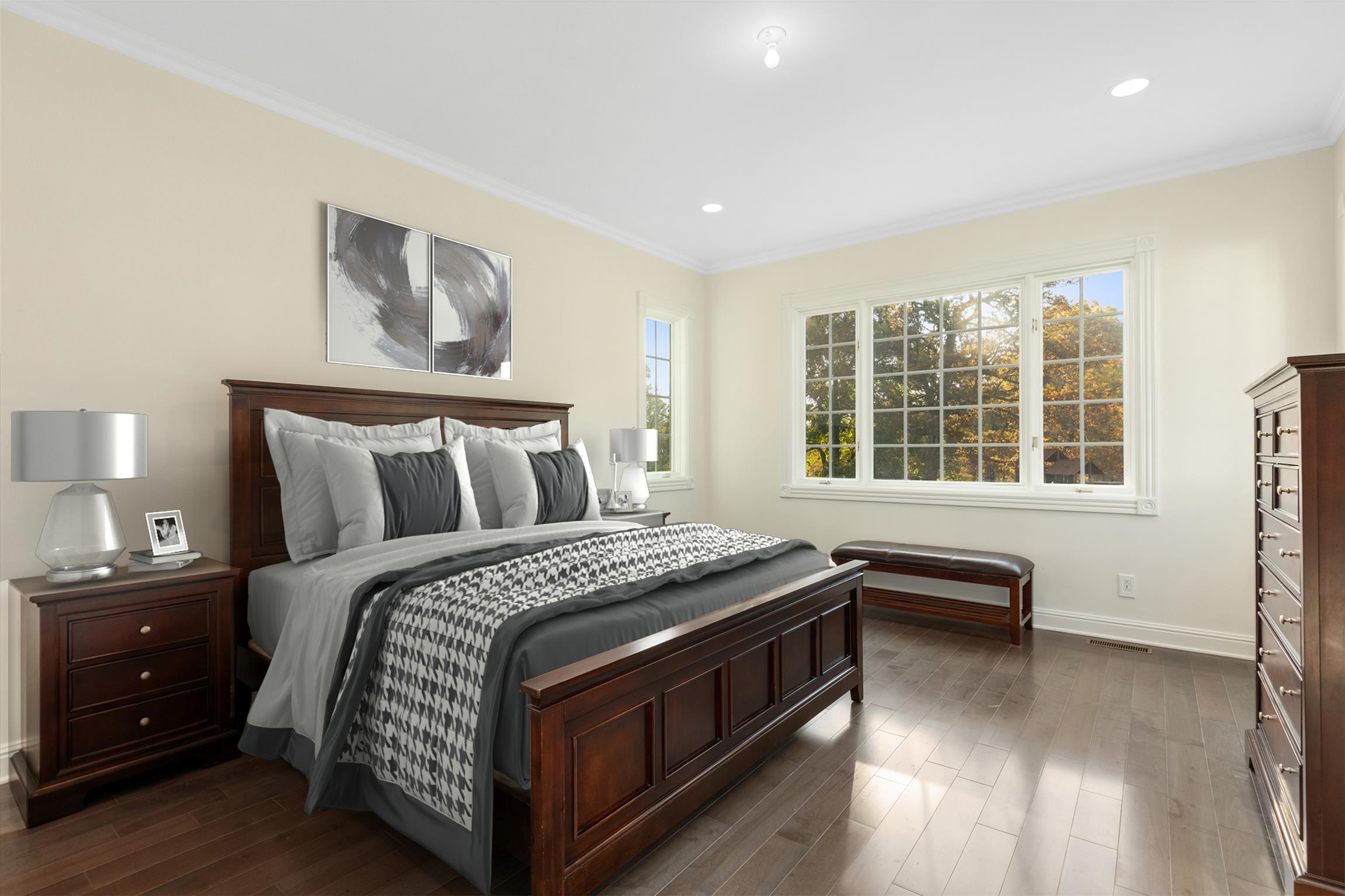 4304 Clarence Murphy Road Springfield, TN 37172 - Photo 23 of 30 a bedroom with a bed and wooden floor