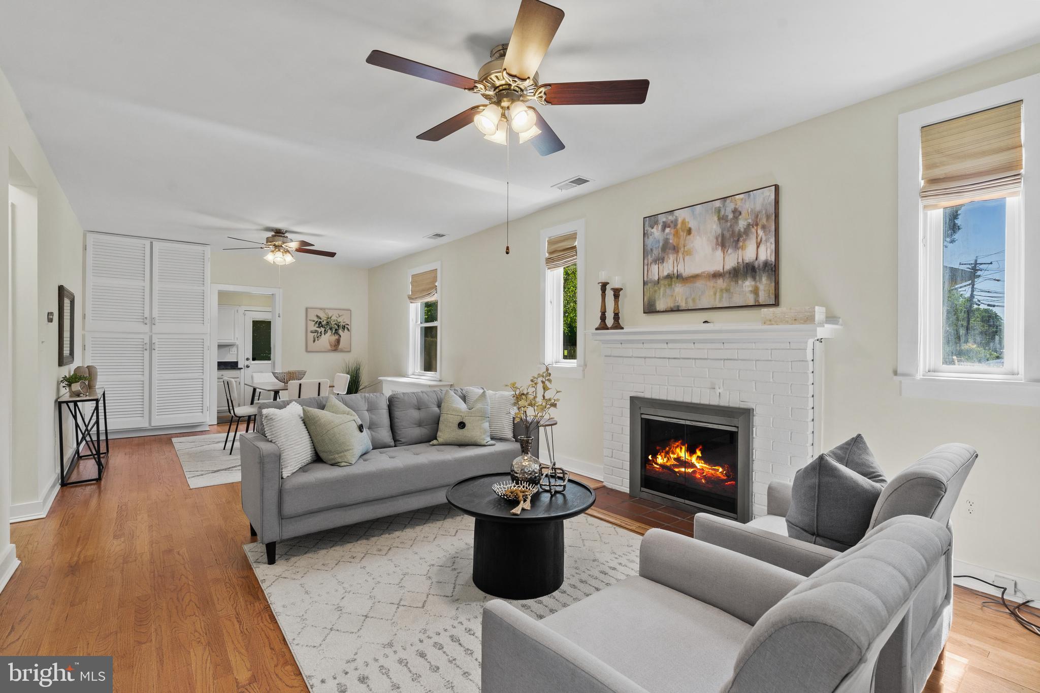 736 Dennis Avenue Silver Spring, MD 20901 - Photo 5 of 34 Living Room with cozy fireplace