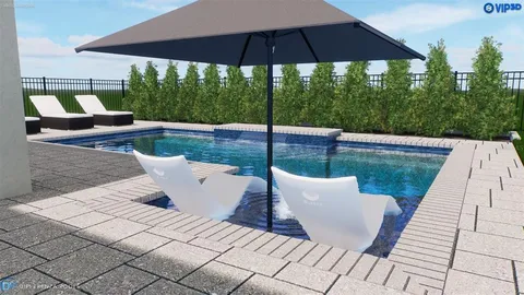 an aerial view of a house having outdoor space