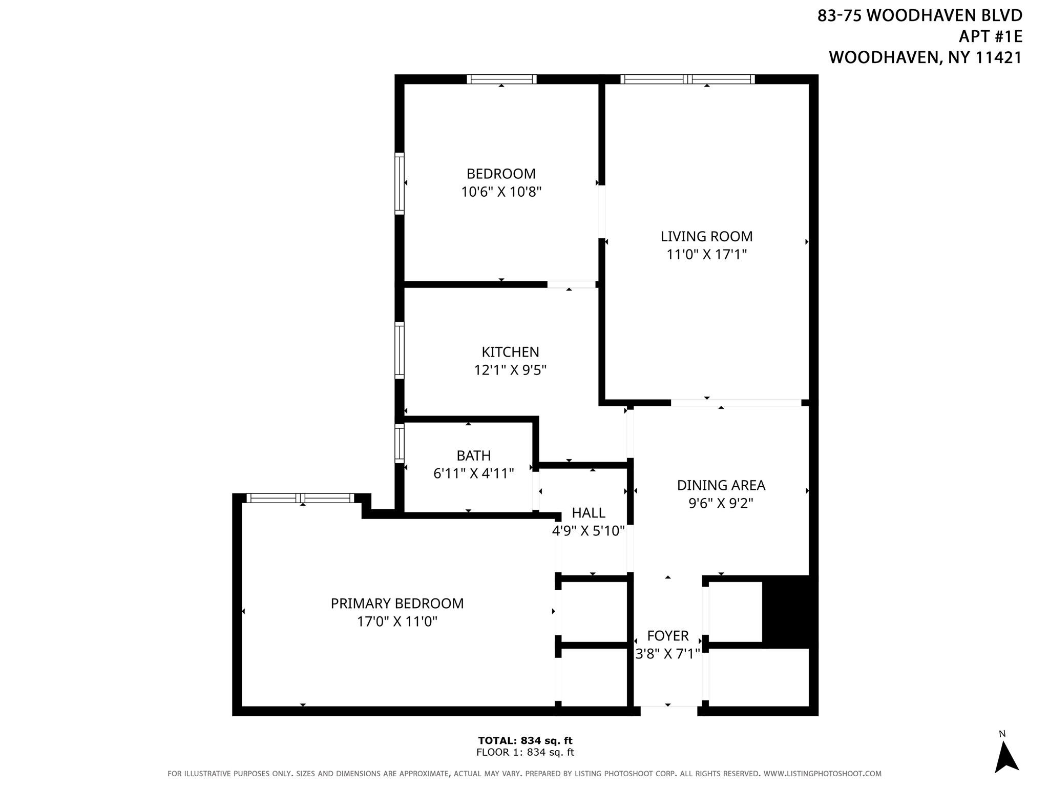 83-75 Woodhaven Boulevard, Unit 1E Queens, NY 11421 - Photo 14 of 15 a picture of a wall with a rug