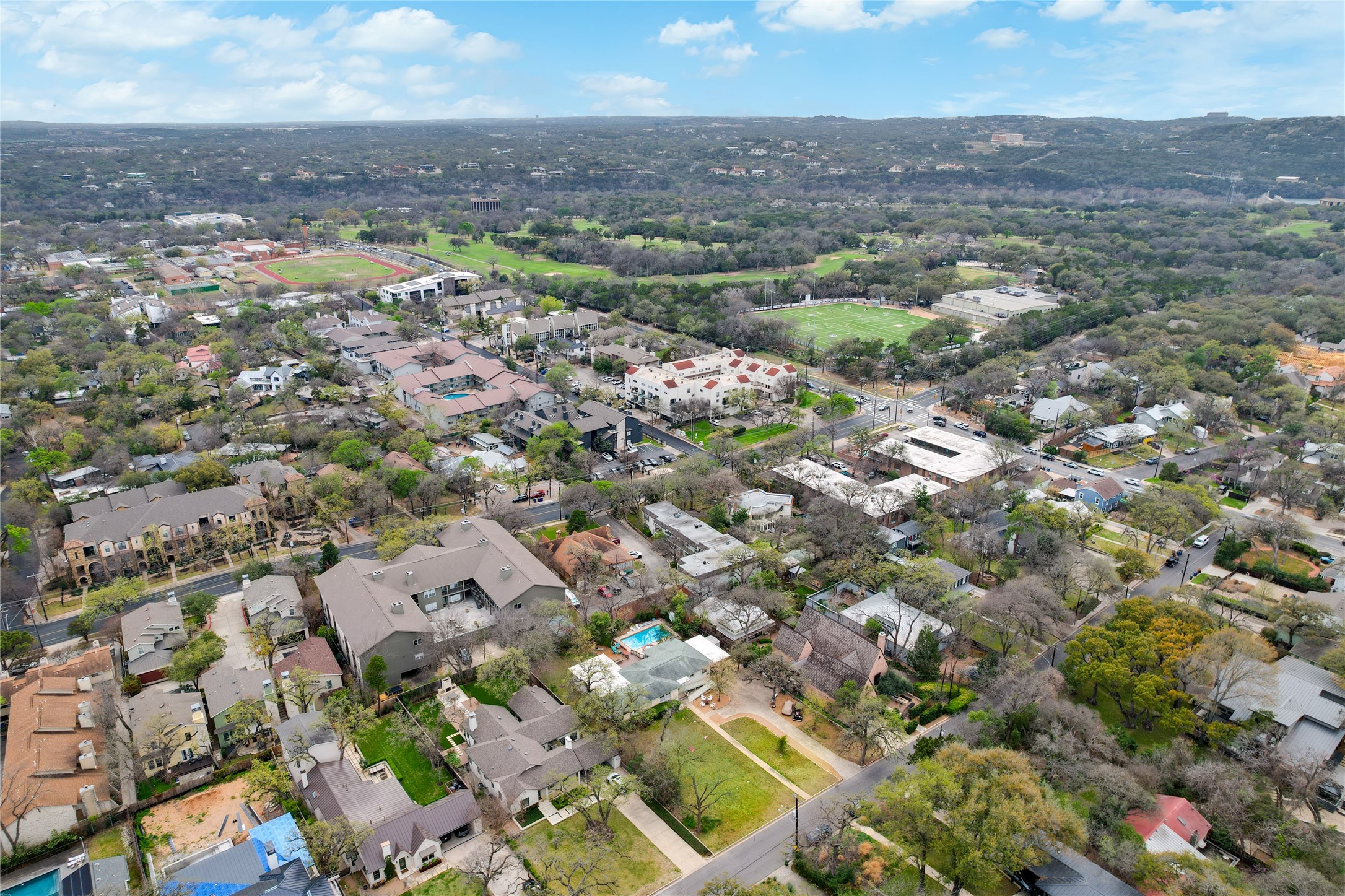 2511 Bridle Path Austin, TX 78703 - Photo 3 of 6 an aerial view of residential houses with outdoor space