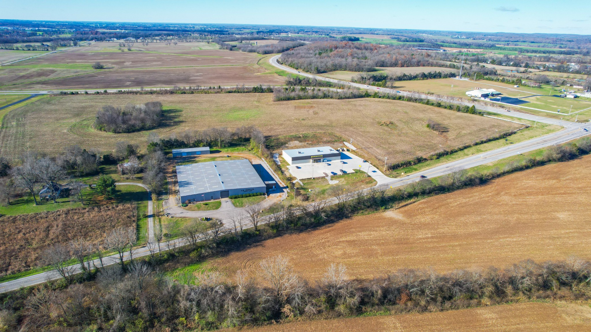 0 Cadiz Road Hopkinsville, KY 42240 - Photo 49 of 56 an aerial view of residential houses with outdoor space and ocean view