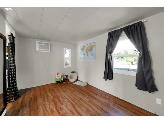 a view interior of a house with wooden floor