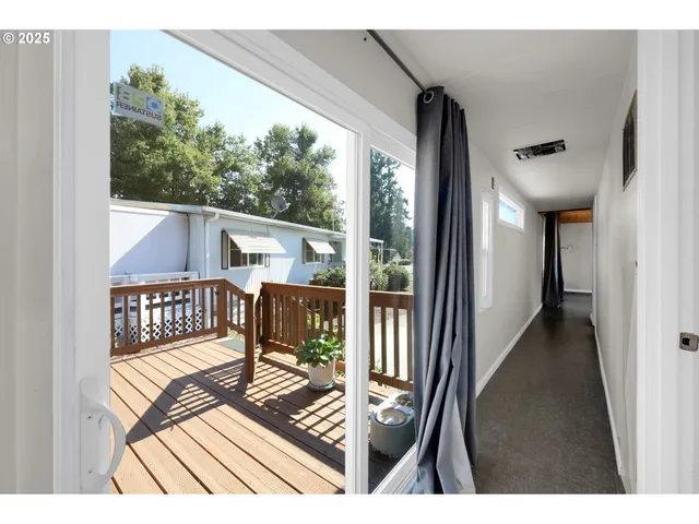 a balcony with a stove
