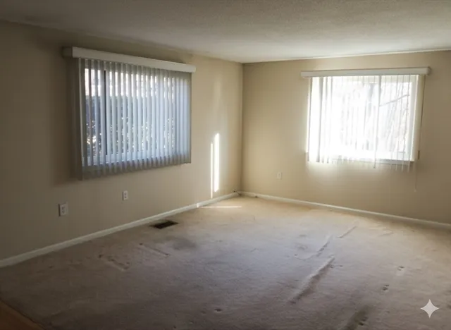 an empty room with a window