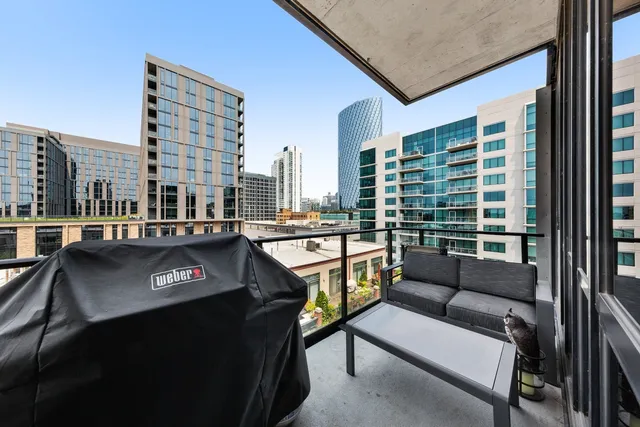 a view of a terrace with couches