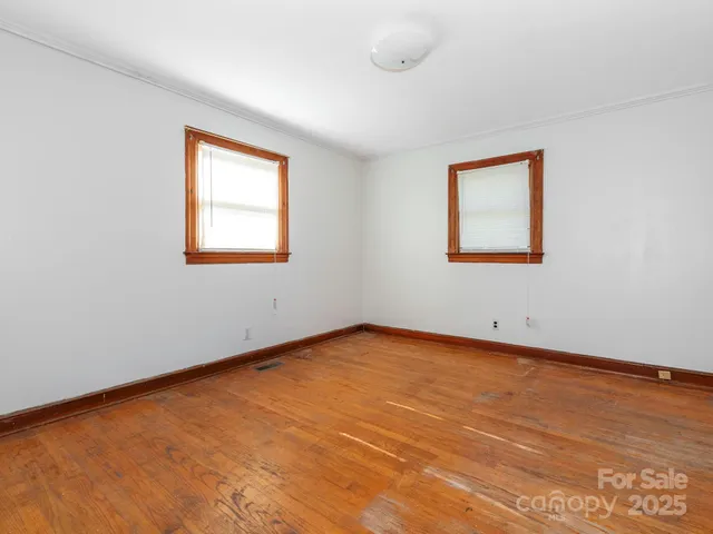 an empty room with a window