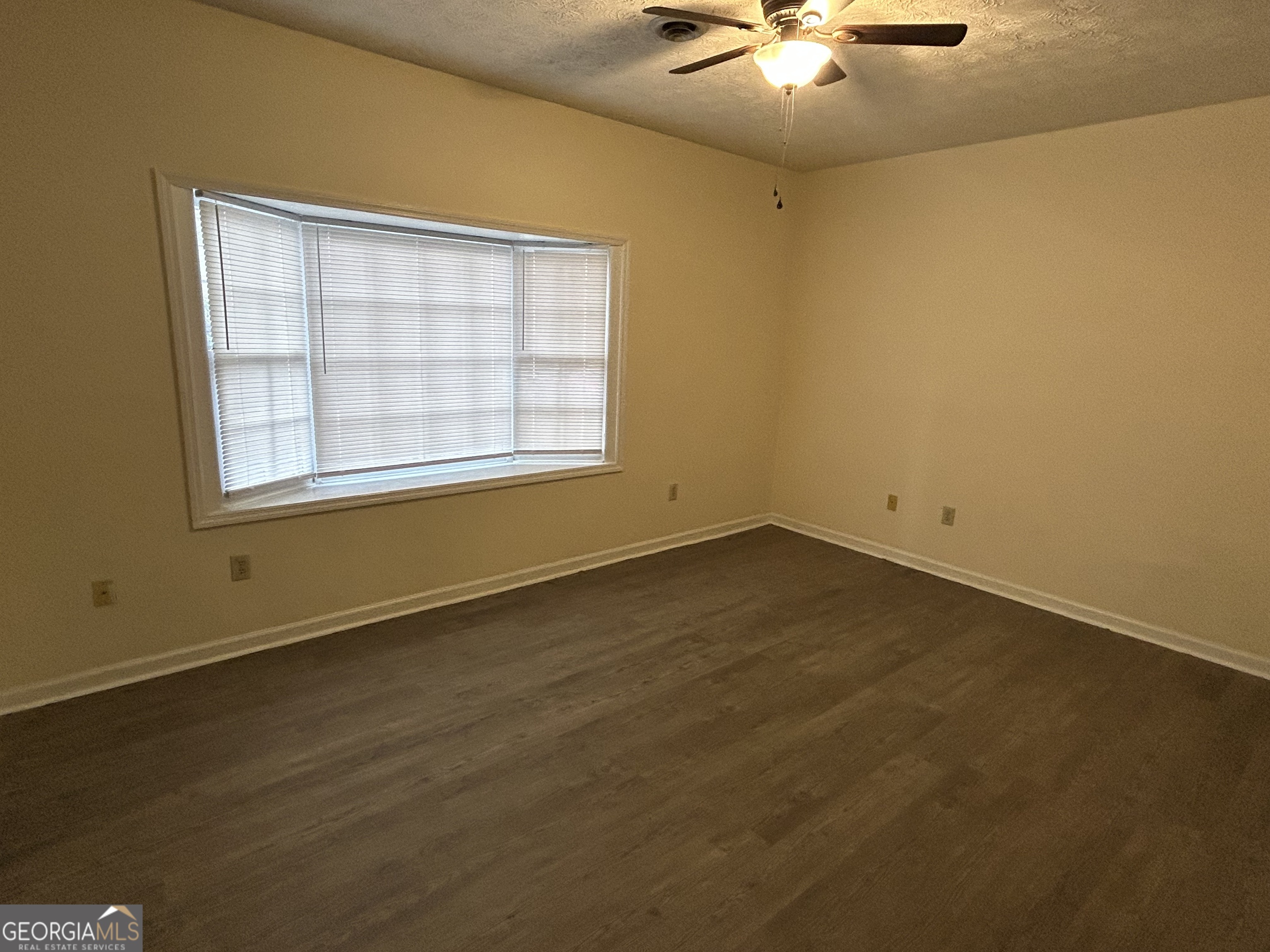 250 Cleveland Road, Unit 219 Bogart, GA 30622 - Photo 17 of 20 an empty room with a chandelier fan and windows