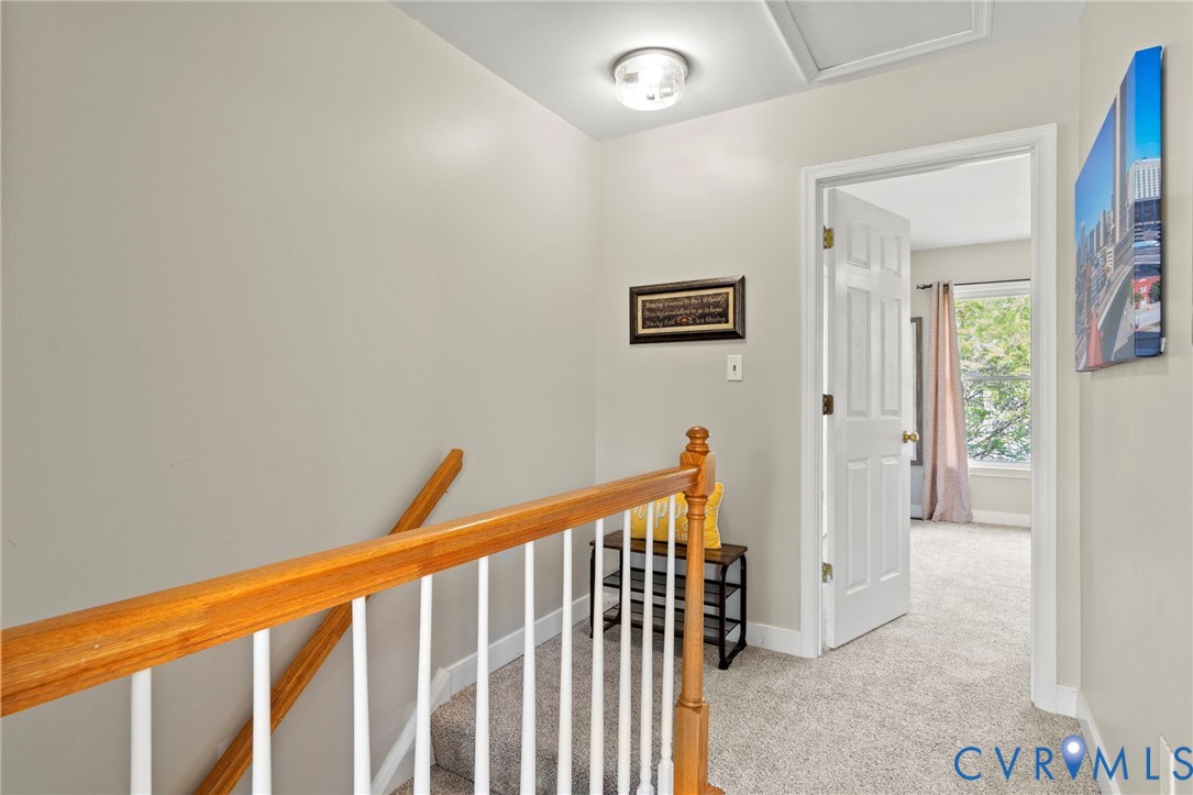 605 Spring Street, Unit B Richmond, VA 23220 - Photo 26 of 42 a view of a hallway with entryway door