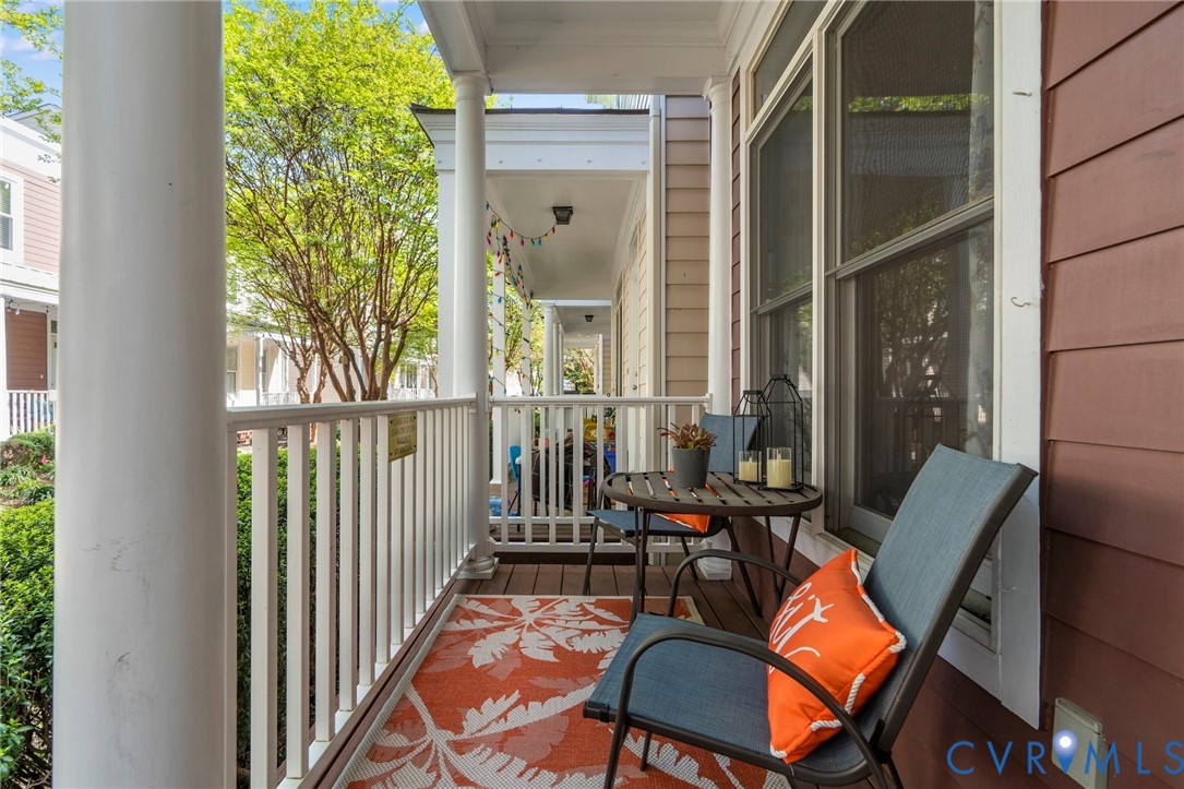 605 Spring Street, Unit B Richmond, VA 23220 - Photo 7 of 42 a view of a balcony with chairs